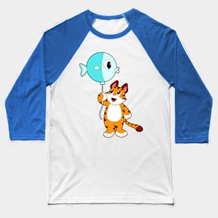 Tiger Balloon Fish Baseball T-Shirt